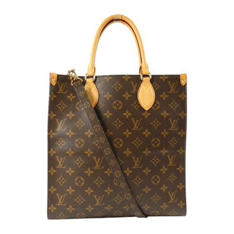 LOUIS VUITTON Monogram Sac Plat PM金扣手挽肩背兩用袋
