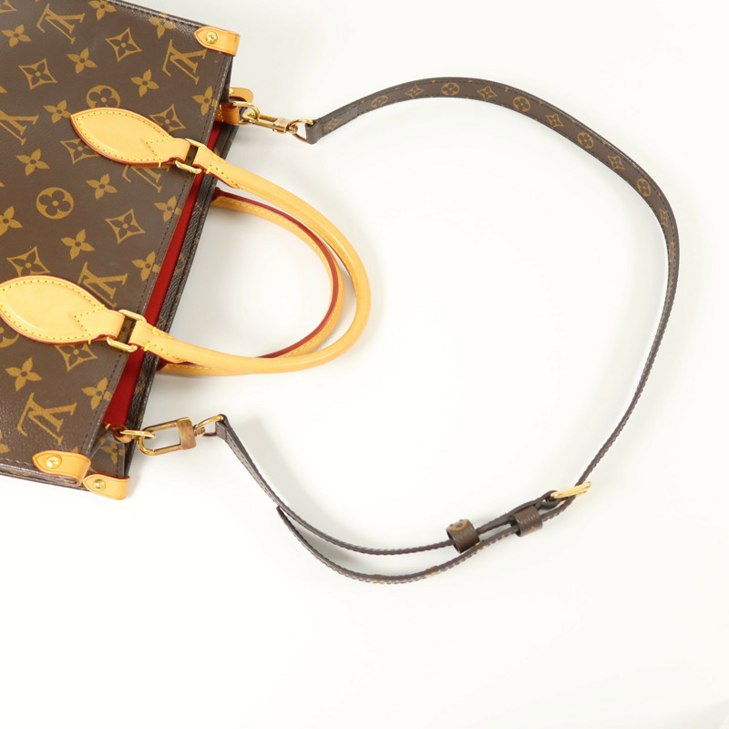 LOUIS VUITTON Monogram Sac Plat PM金扣手挽肩背兩用袋-6