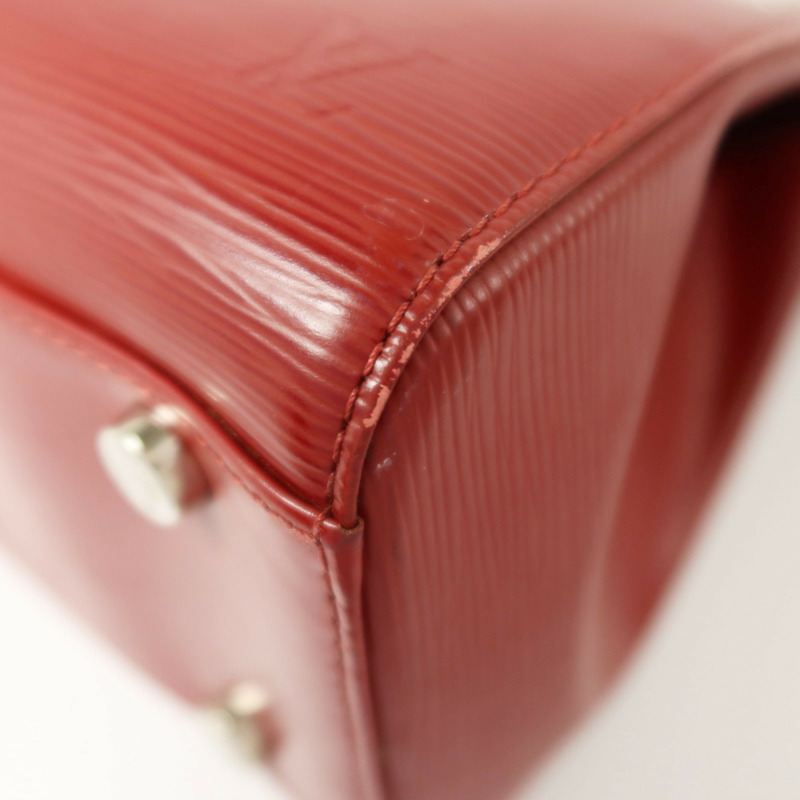 LOUIS VUITTON Epi Brea MM銀扣手挽肩背兩用袋-11