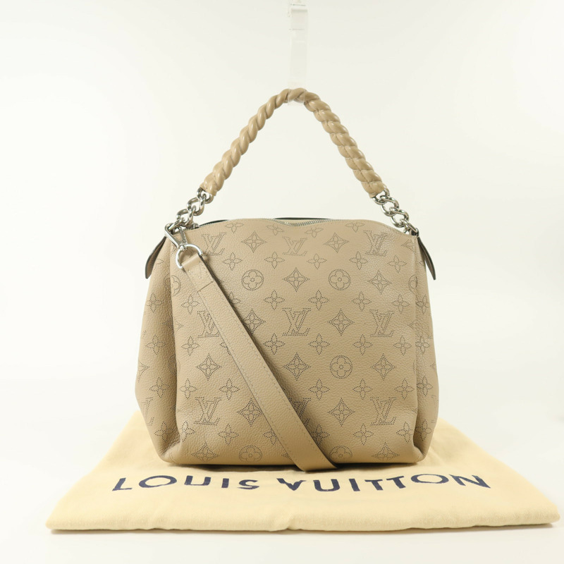 LOUIS VUITTON Mahina Babylon Chain BB銀扣手挽肩背兩用袋-9