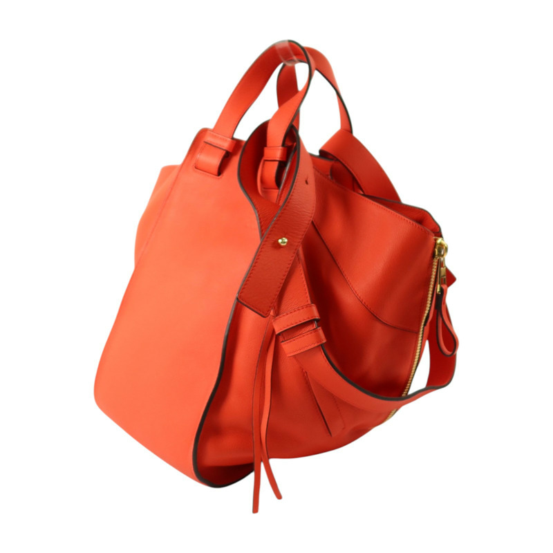 LOEWE 牛皮皮革Hammock金扣手挽肩背兩用袋-2