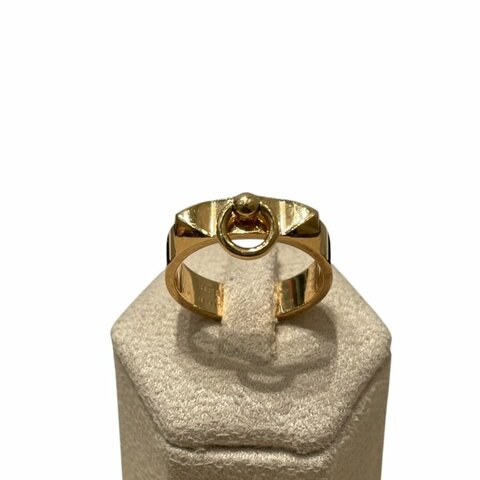 HERMES 愛馬仕 COLLIER DE CHIEN 鉚釘造型戒指 K18PG #53