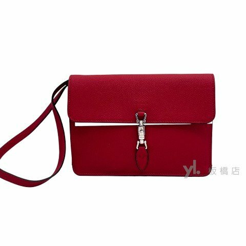Y1970-GUCCI Jackie1961紅牛皮下蓋斜背包364435