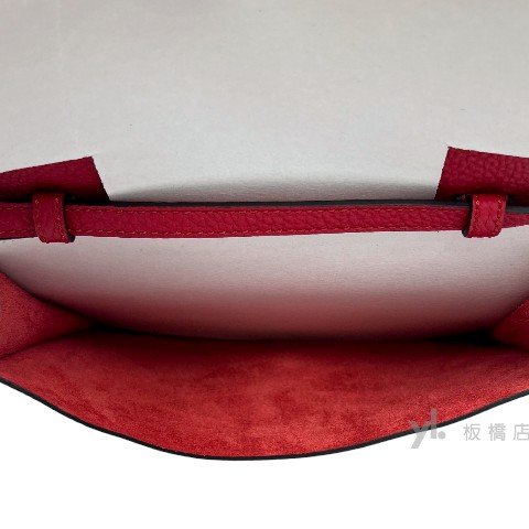 Y1970-GUCCI Jackie1961紅牛皮下蓋斜背包364435-5