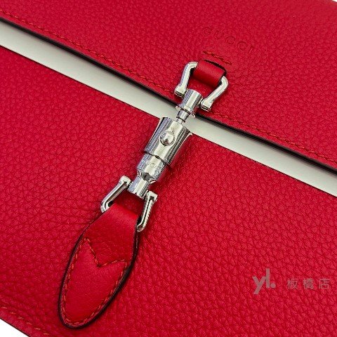 Y1970-GUCCI Jackie1961紅牛皮下蓋斜背包364435-6