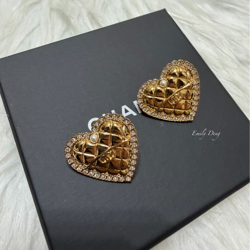 Chanel 手工坊愛心耳環-4