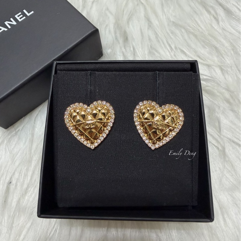 Chanel 手工坊愛心耳環-9