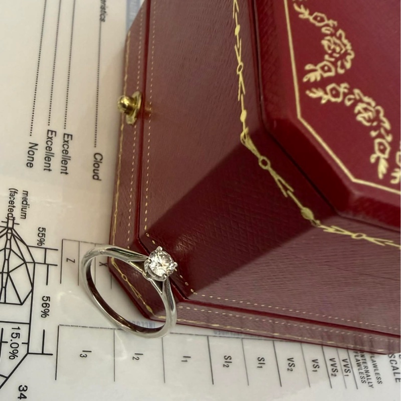 Cartier SOLITAIRE 0.31CT鑽戒-4