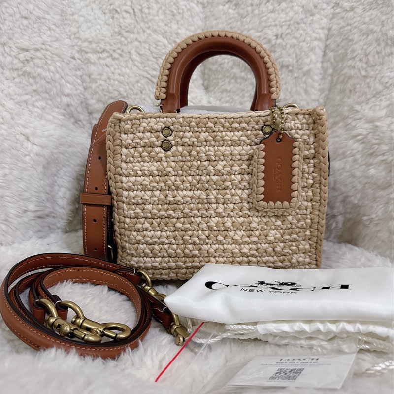 未使用coach Rogue 20針織🧶毛線系列三用包（原價25800元）-0