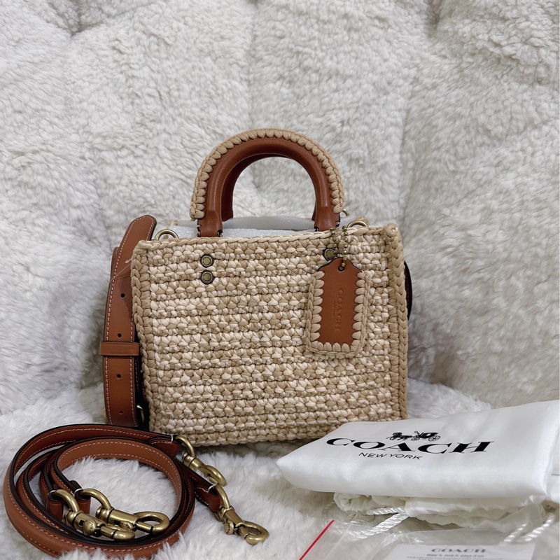 未使用coach Rogue 20針織🧶毛線系列三用包（原價25800元）-34