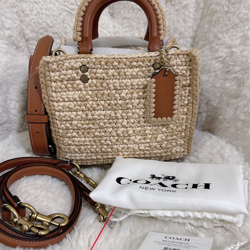 未使用coach Rogue 20針織🧶毛線系列三用包（原價25800元）-36