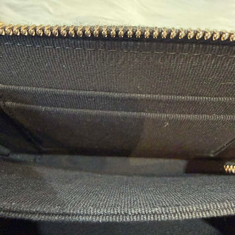 全新晶片款 閒置品boy荔枝紋牛皮雙層斜背包-17
