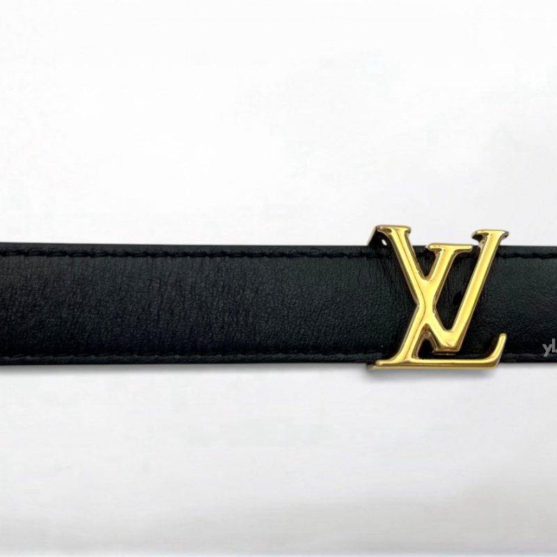 Y1979-LV Iconic 雙面原花拼黑牛皮皮帶M0431V-4