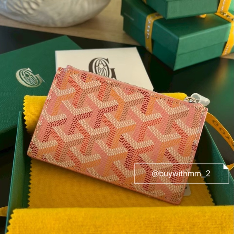 現貨💎Goyard 2026限定粉 一字拉鍊零錢包-2