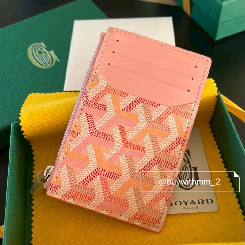現貨💎Goyard 2026限定粉 一字拉鍊零錢包-4