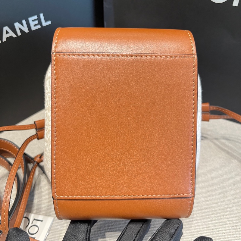 99新Loewe羅意威拼色mini Hammock吊床包 11*16*19 附件/紙卡/肩帶-4