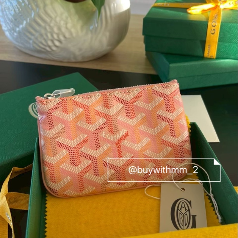 現貨💎Goyard 2026限定色 粉色一字拉鍊零錢包-0