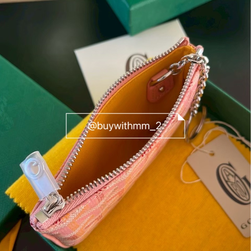 現貨💎Goyard 2026限定色 粉色一字拉鍊零錢包-1