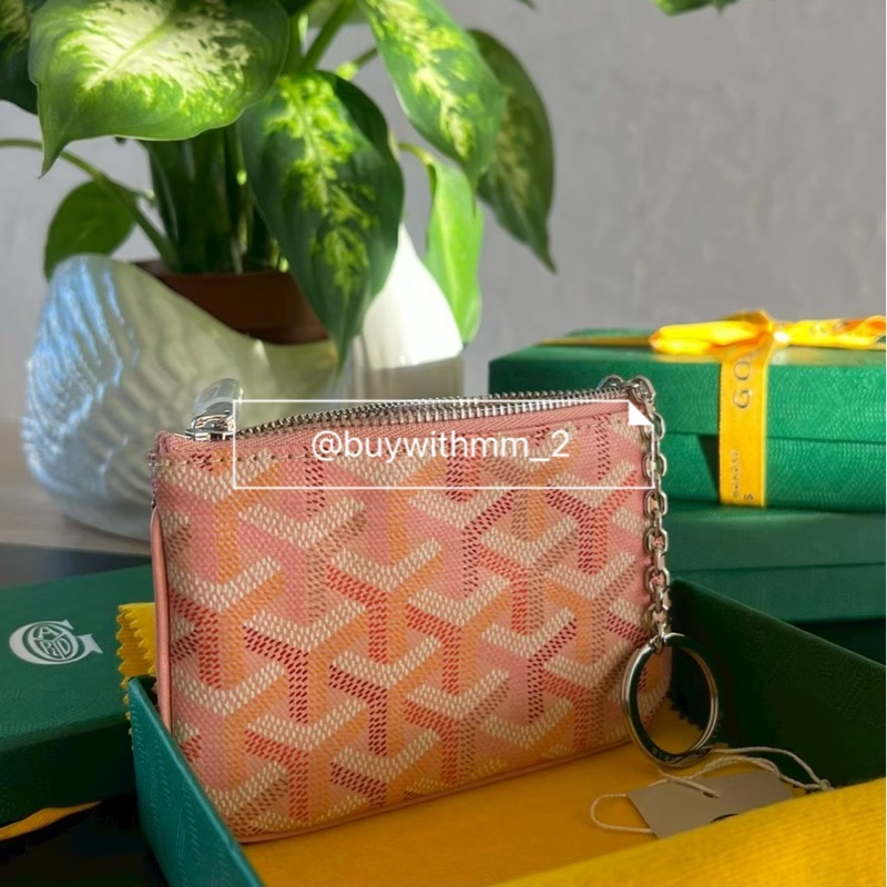 現貨💎Goyard 2026限定色 粉色一字拉鍊零錢包-2