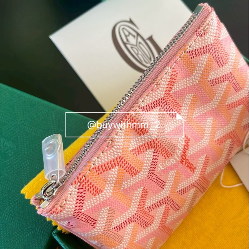 現貨💎Goyard 2026限定色 粉色一字拉鍊零錢包-4