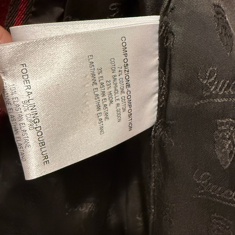 GUCCI 38號 紅絲絨西裝外套 修身 做工佳-8