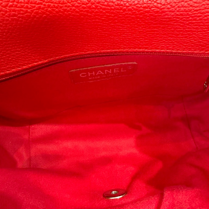Chanel 小香荔枝皮轉扣口蓋包-16