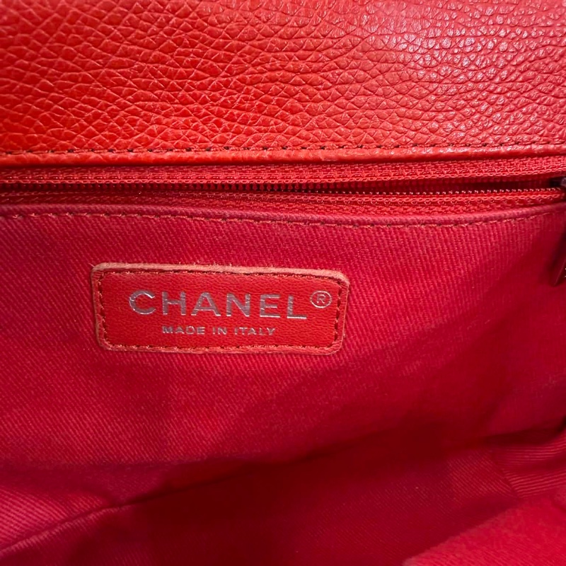 Chanel 小香荔枝皮轉扣口蓋包-17