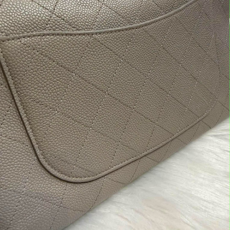 Chanel小香荔枝牛皮手提斜背包-9