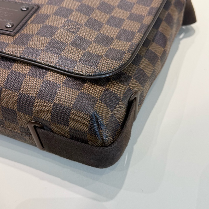 Louis Vuitton 路易威登 棕色棋盤格斜挎郵差包 10編碼-2