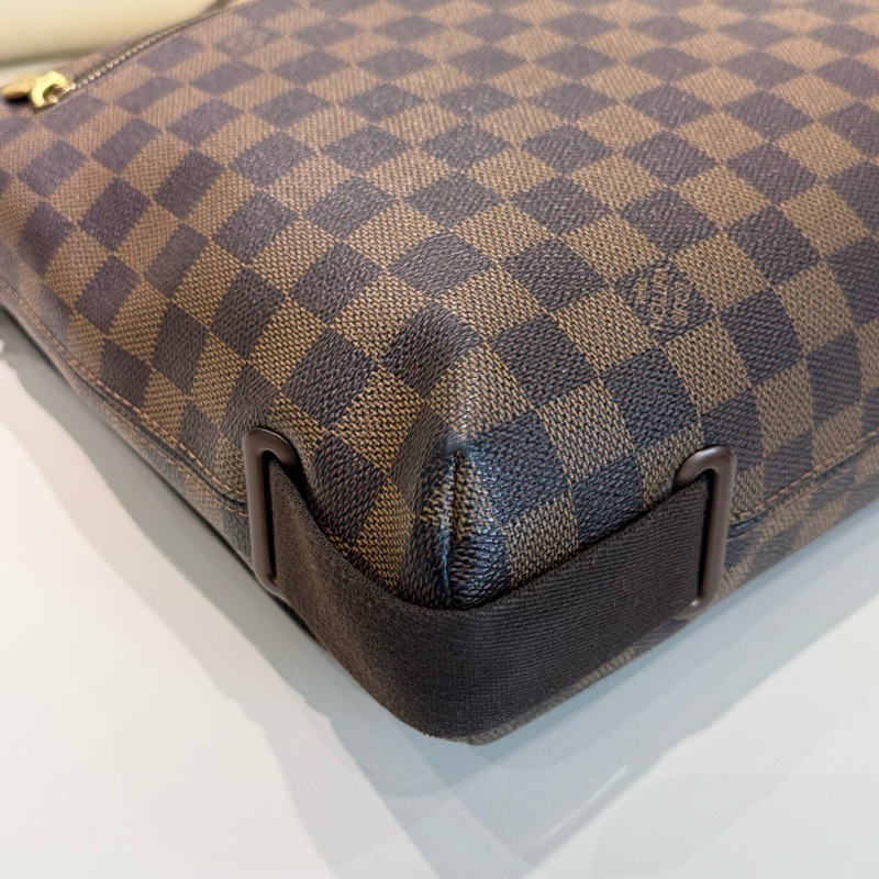 Louis Vuitton 路易威登 棕色棋盤格斜挎郵差包 10編碼-3