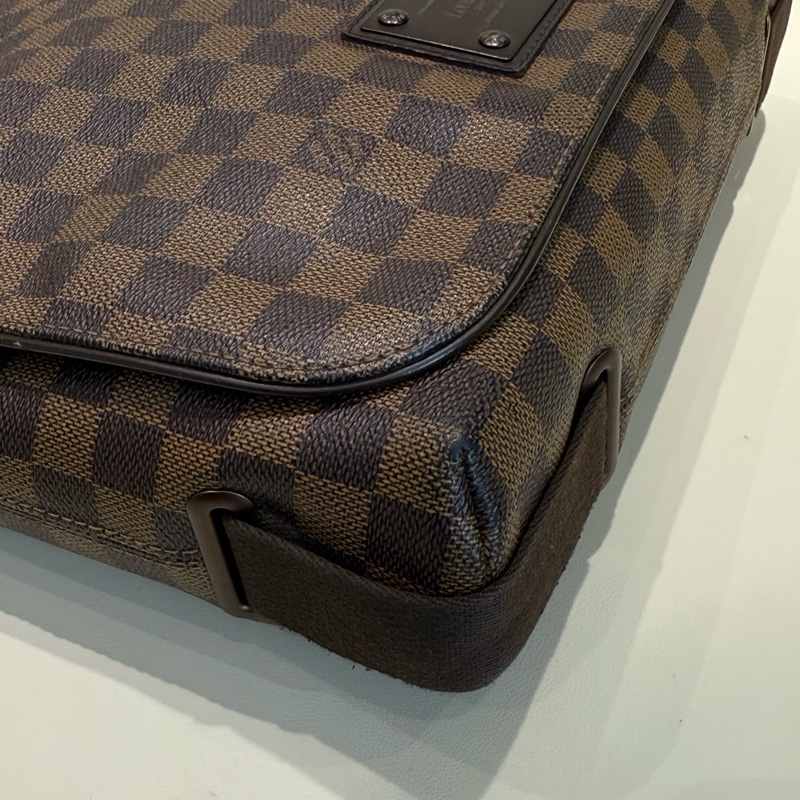 Louis Vuitton 路易威登 棕色棋盤格斜挎郵差包 10編碼-4