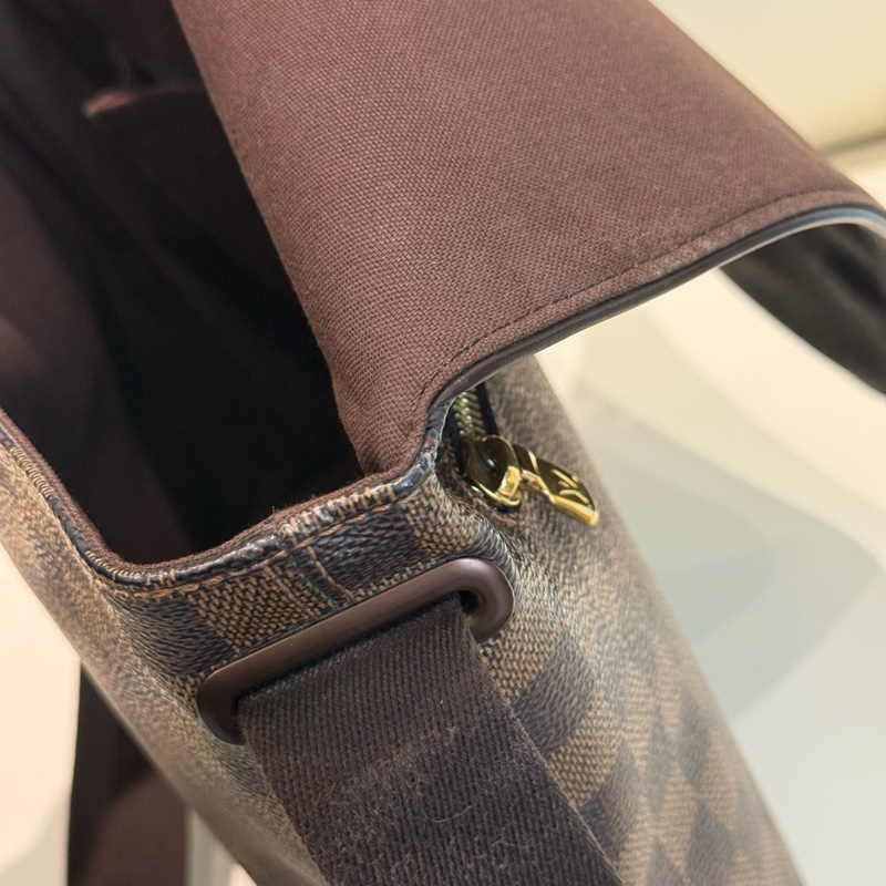 Louis Vuitton 路易威登 棕色棋盤格斜挎郵差包 10編碼-6