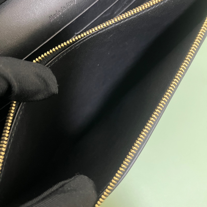 Celine 賽琳 黑色牛皮拼玫粉色WOC鏈帶錢包肩背包斜背包-18