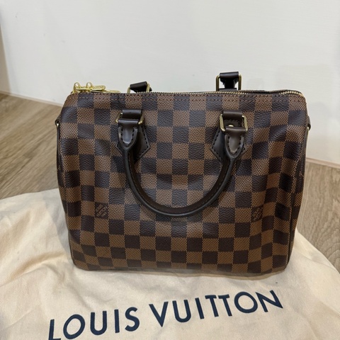 LOUIS VUITTON 棋盤格 SPEEDY 25 背帶款 LV