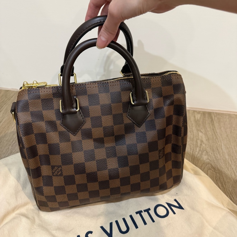 LOUIS VUITTON 棋盤格 SPEEDY 25 背帶款 LV-1