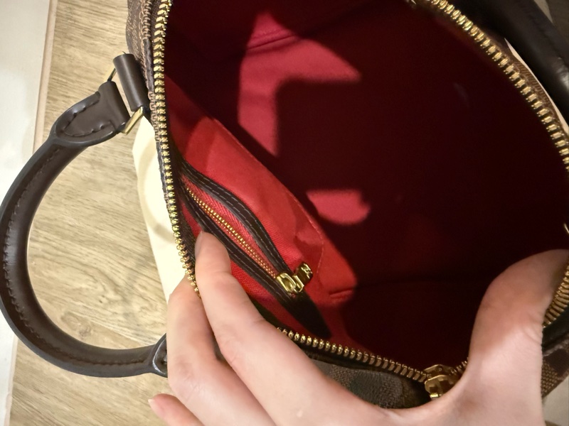 LOUIS VUITTON 棋盤格 SPEEDY 25 背帶款 LV-19