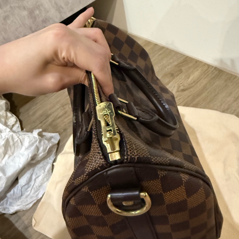 LOUIS VUITTON 棋盤格 SPEEDY 25 背帶款 LV-22