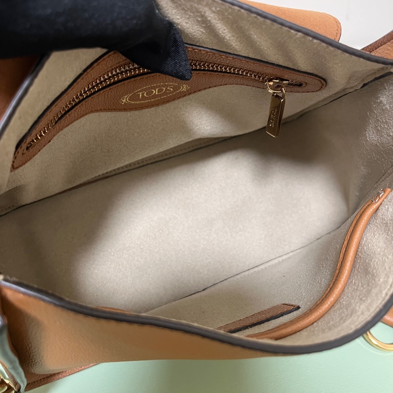 Tod’s托德斯 T Timeless深奶茶色牛皮斜背包肩背包-10