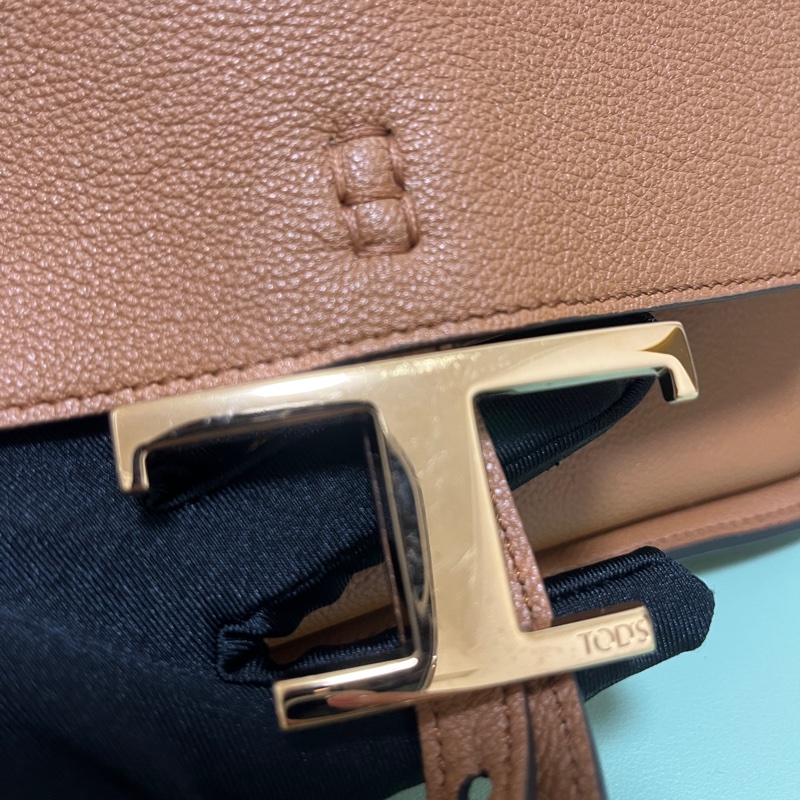 Tod’s托德斯 T Timeless深奶茶色牛皮斜背包肩背包-11