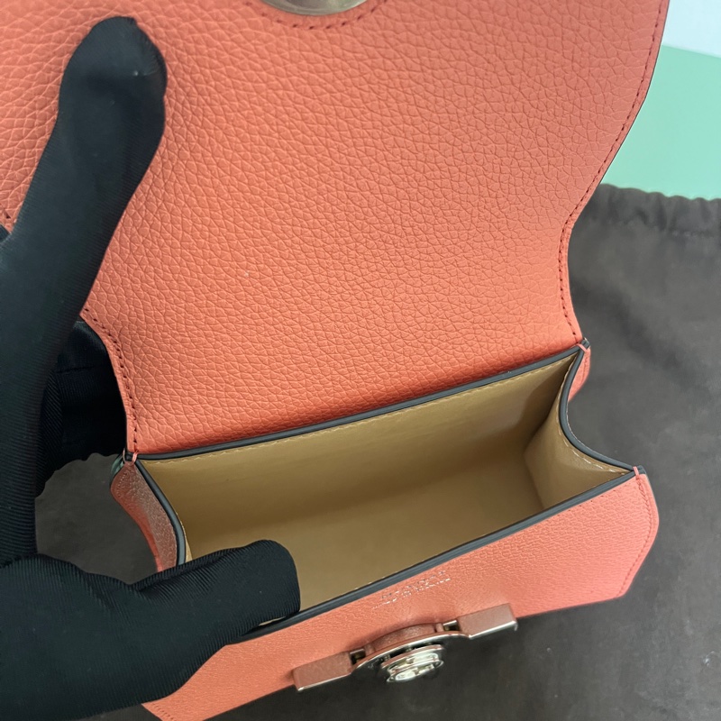 Moynat 摩奈 Rejane Nano玫粉色皮革小廢包斜背包肩背包-11