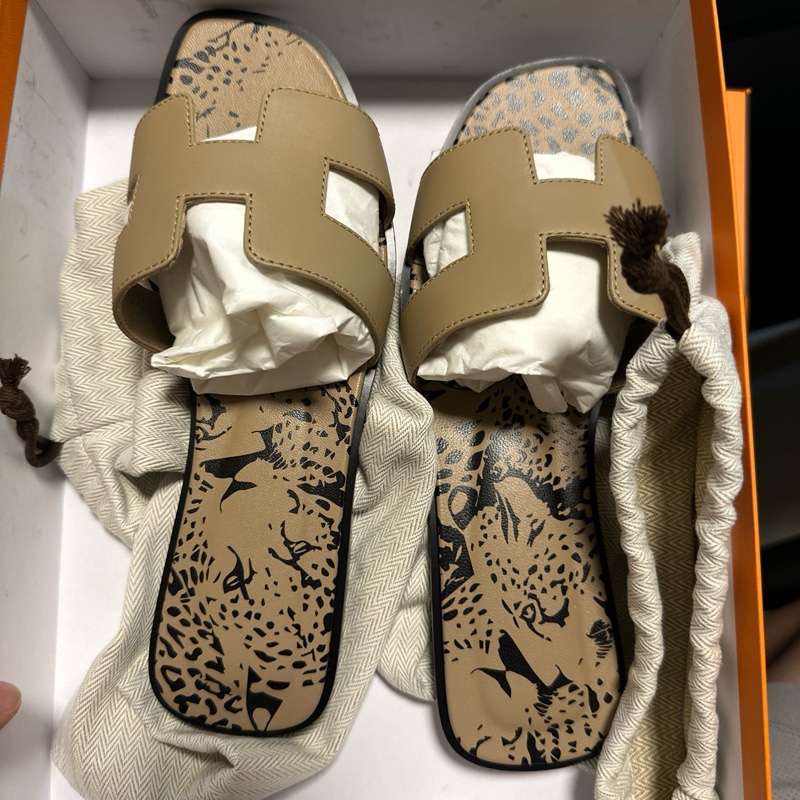 Hermes愛馬仕Oran拖鞋，37.5碼-3