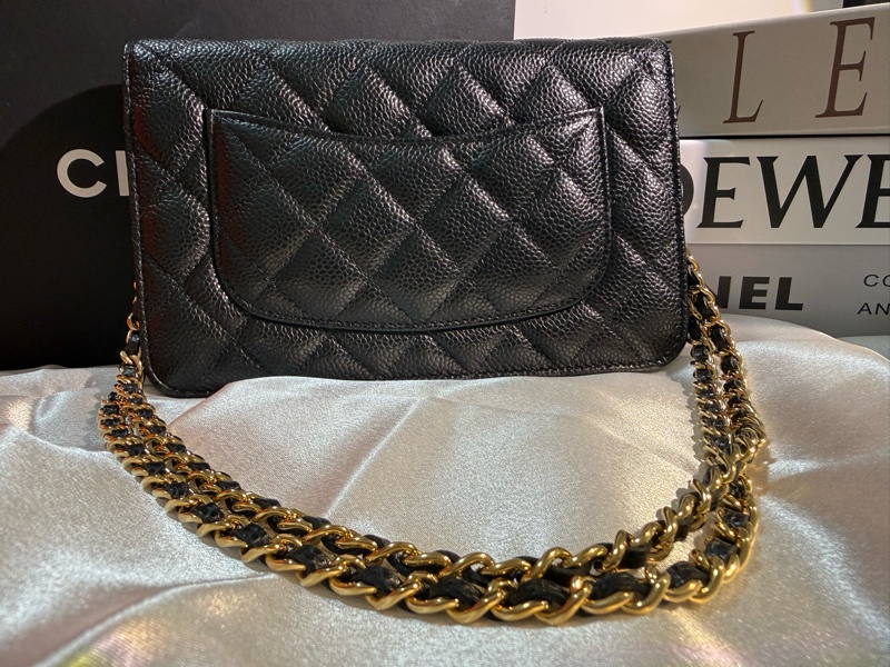 Chanel 經典魚子醬WOC｜黑金｜斜背鏈條包｜日本購入✨-1
