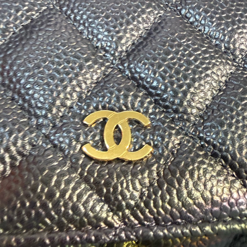 Chanel 經典魚子醬WOC｜黑金｜斜背鏈條包｜日本購入✨-2