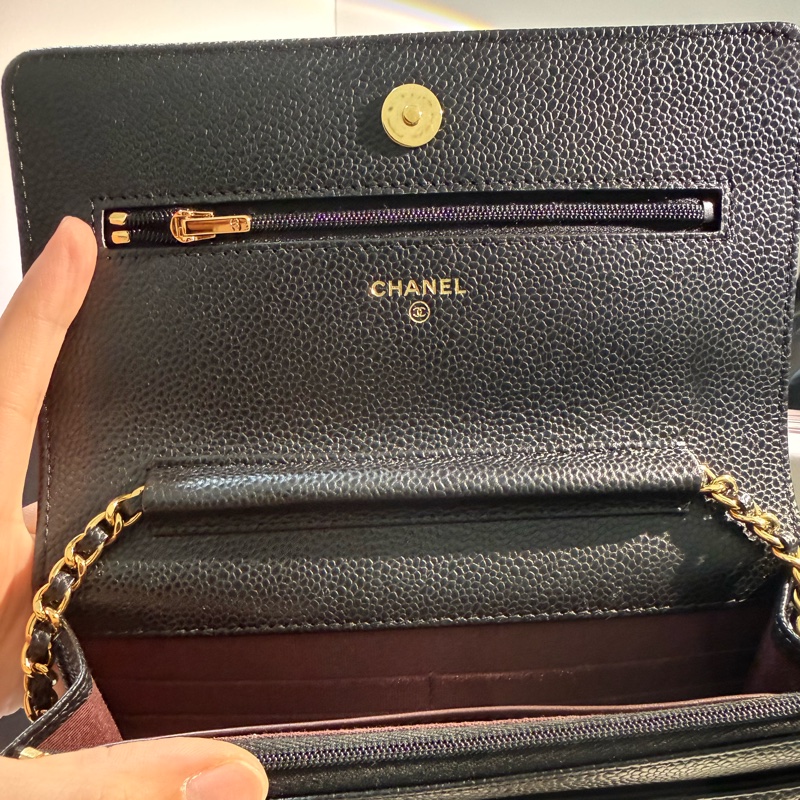 Chanel 經典魚子醬WOC｜黑金｜斜背鏈條包｜日本購入✨-5