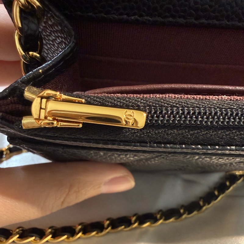 Chanel 經典魚子醬WOC｜黑金｜斜背鏈條包｜日本購入✨-6