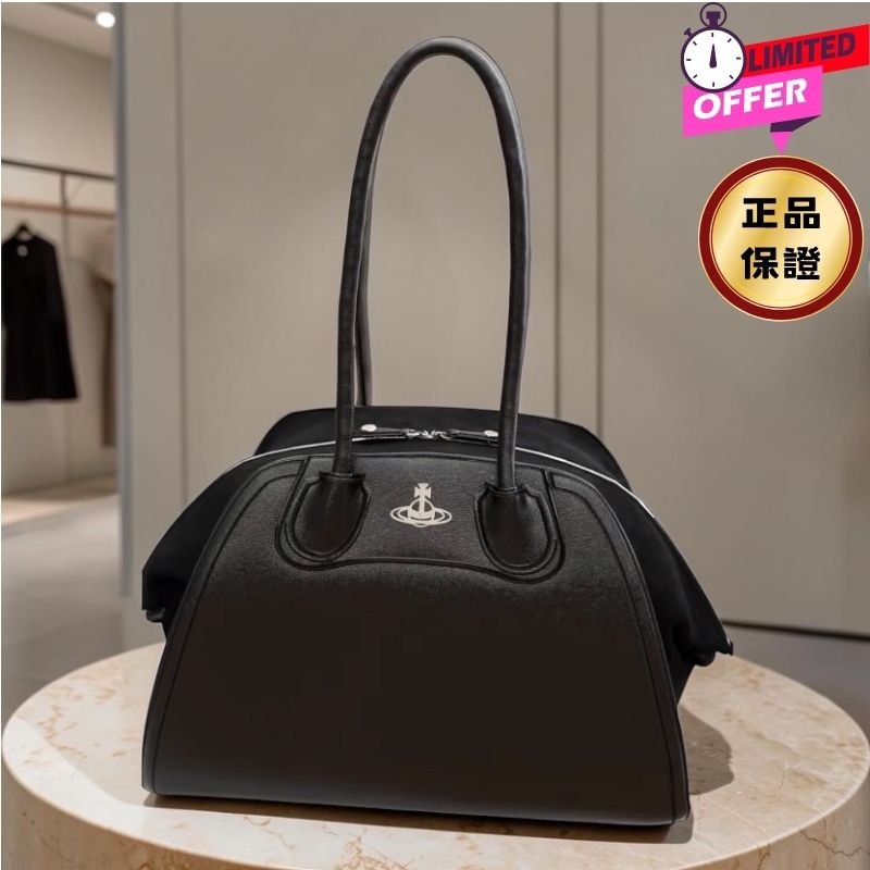⏰限時特賣 專櫃4萬9千8🌺Vivienne Westwood Shirley Holdall 麂皮保齡球包-0