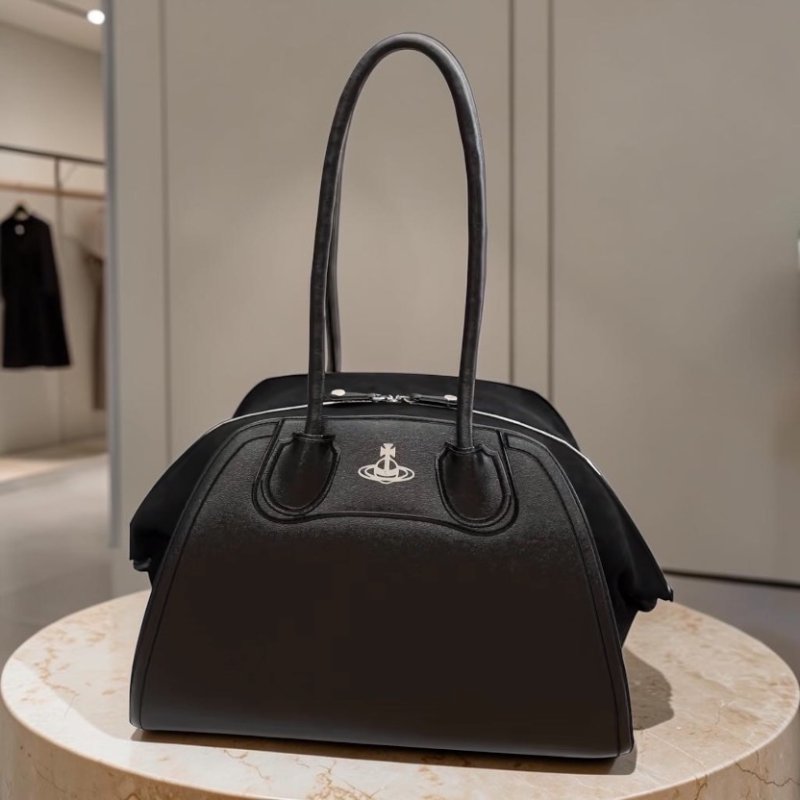 ⏰限時特賣 專櫃4萬9千8🌺Vivienne Westwood Shirley Holdall 麂皮保齡球包-1