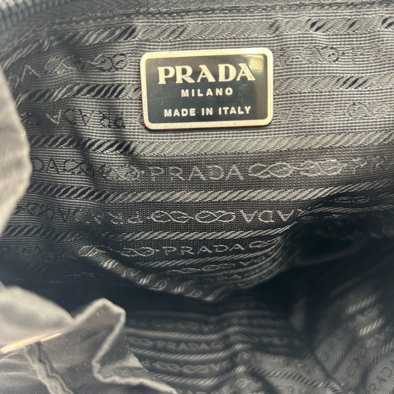 「JL精品代購」Prada黑色尼龍降落傘大號雙肩包-15