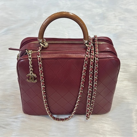 CHANEL A57344 菱格外車縫化妝盒包