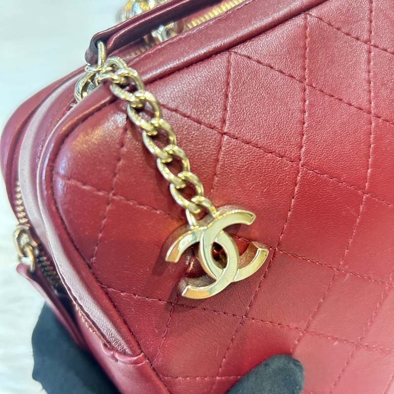 CHANEL A57344 菱格外車縫化妝盒包-1